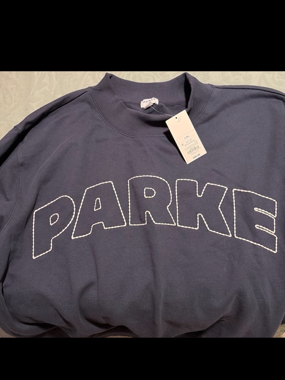 Parke x Target Navy  Blue Crewneck Sweatshirt L / XL